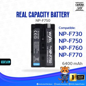 WIXEL Baterai Kamera NP-F750 for Sony NP-F730 / NP-F750 / NP-F760 / NP-F770 Camera Battery Real Capacity Dual Double Power NPF750