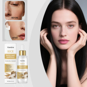 【Ready Stock】Viareline Rice Exfoliant Ampoule 80ml – Gentle Brightening & Smoothing Serum Revitalizes Dull Skin with Rice Bran Water & Niacinamide Daily Pore Care