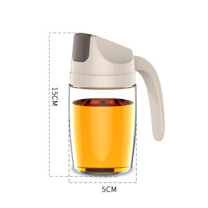 Candy Online Multipurpose Glass Oil Pot Soy Sauce Bottle Kitchen Supplies Transparent Automatic Flip Cover Seasoning Bottle