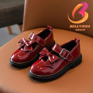 Sepatu casual anak perempuan model korea / Sepatu docmart anak motif pita gerigi / Sepatu loafers anak perempuan trendy
