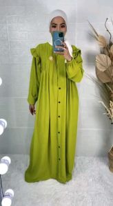 Gamis Muslim Wanita & Lolita Dress Full Kancing Busui & Wudhu Friendly Ukuran Allsize M sd XXL