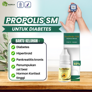 Propolis SM Suplemen Herbal Alami Ekstrak Propolis Brazil untuk Mengatasi Diabetes dan Hipertiroid - With Nano Technology Halal Mui BPOM
