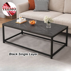 TEEMO Single/Double Layer Marble Pattern Living Room Household Rectangle Coffee Table - Fulfilled by TEEMO SHOP
