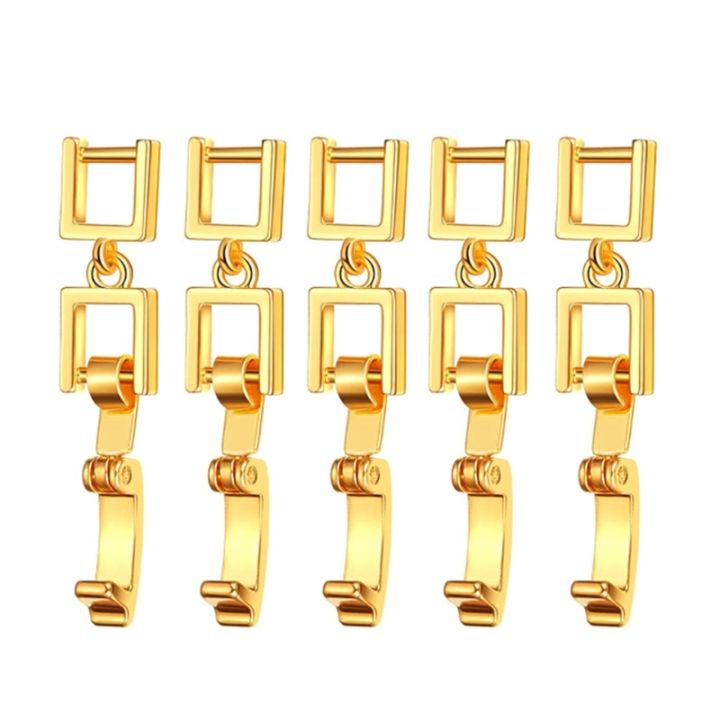 Aazon.co: SUPERFINDINGS 12Pcs Brass Fold Over Clasps 0.9x0.3Inch Platinu Jewelry Extender...