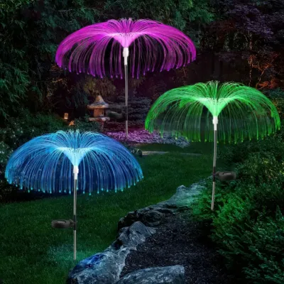 Solar Christmas Lights Outdoor Waterproof Energy Jellyfish Lamp 7 Adjustable Colors Outdoor Patio Lawn Flash String Fairy Lamp Led Garden Landscape Decorative Lamp