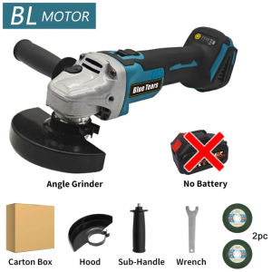 【1S Cutting】Makita 1288Vf Brushless Cordless Angle Grinder Heavy Duty Original Portable Rechargeable Lithium Batteries Cutting Polishing Sanding Tool Set With Accessories Protective Box Cutting Machine Angle Grinder