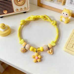 FUNG Safe Buckle Pet Collar Adjustable Mosquito Prevent Dog Collar Refreshing Style Beaded Cat Collar Outdoor Use