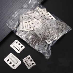 100PCS  PVC fastening plates Stainless steel metal clamps wall clamps ceiling groove clamps