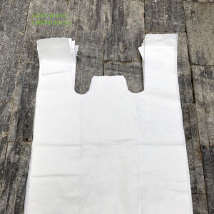 1kg TÚI NI LÔNG 2 QUAI. MÀU TRẮNG SỮA TỰ HỦY SINH HỌC SỐ LƯỢNG LỚN