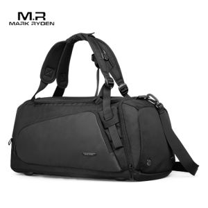 Mark Ryden Mens Black handbag Travel Bag Waterproof Large Capacity Travel Duffle Multifunction Casual Crossbody Bags