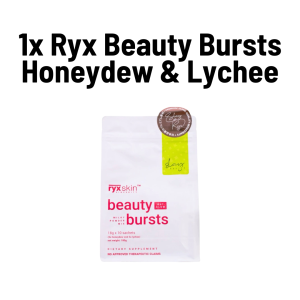 RYX Skin Drinks Gut Glow Beauty Bursts – Probiotic Prebiotic Supplement for Skin Glow & Bloating 10s