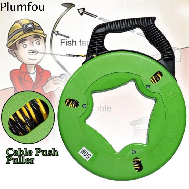 Spring For Cable Pulling PLUMFOU Durable Cable Pulling Aid Guide Spring Anti-Corrosion Pull Wire ...