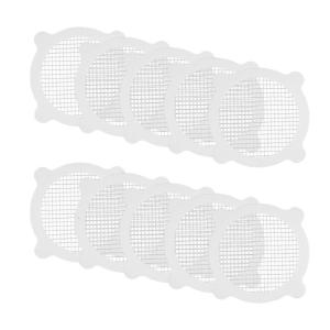 10pcs Disposables Shower Drain Hair Catcher Mesh Stickers for Floor Drain Bathtub Bathroom Kitchen Screen Stopper