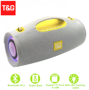 T&G Tg347 TWS Portable Wireless Outdoor Bluetooth Sound Box Bluetooth V5.3 RGB Speaker with Strap