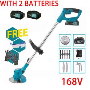 MAKITA Lawn Mower 168V Lithium Battery Cordless Lawn Mower Electric Grass Cutter Rechargeable Portable Garden Trimmer