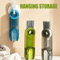 【cheapest+IN STOCK】Portable 3 in 1 Multifunctional Cleaning Brush Bottle Mouth Cap Detail Cup Brush Feeding Bottle Brush Multifunctional Grooved Cup Cover Brush Bestliving. 