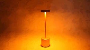 3-Color Dimmable LED Desk Lamp Touch Sensor Rechargeable – Portable Metal Night Light for Home Office Cafe