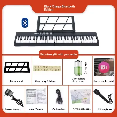 61Key Folding Piano SemiWeighted Standard Keyboards Digital Piano with Bluetooth Handbag for Piano Love