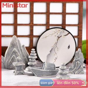 Ministar Rockery đá tháp nhà mini trang trí nội thất thu nhỏ cổ tích vườn đồ trang trí phụ kiện trang trí thủ công