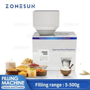 ZONESUN 5-500g Granule Weighing Filling Machine Powder Pepper Spice Jar Bottle For Food Production