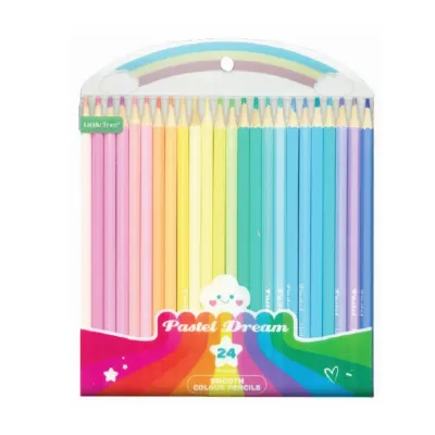 สีไม้พาสเทล 12 สี / 24 สี แท่งยาว ตรา Little tree และ Maped (dreamy 12 pastel colour pencils) สีไม้พาสเทล 24 สี สีไม้น่ารัก ดินสอสีพาสเทล