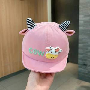 (พร้อมส่ง) หมวกเด็ก 4เดือน - 2ปี รอบหัว:46-48 cm. หมวกแก๊ปเด็ก (Cap) แต่งลายวัว 🐮 " COW " หมวกเด็กเล็ก หมวกเด็กชาย หมวกเด็กผู้หญิง หมวกแฟชั่นเด็ก