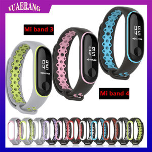 VUAERANG Suitable for Xiaomi Mi Band 4 Strap Sports Smart Watch Two-color Silicone Wristband Xiaomi Mi Band 3 Universal Strap