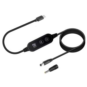 Intelligent Digital Display Charging Cable Type C To DC5525 Adjustable Output 5V 20V For Surveillances Devices Tools