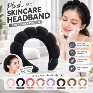 Plush Face Washing Headband for Women Soft Fluffy Cloud Hair Band for Skincare Makeup Facial Cleansing Face Mask and Home Spa Cute Beauty Hair Accessory
