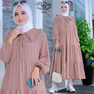 Midi Uragiri / Zahira Dress Uragiri Premium / Midi bahan Crinkle terbaru / Midi dress ori / Midi Dress Crinkle Rubiah