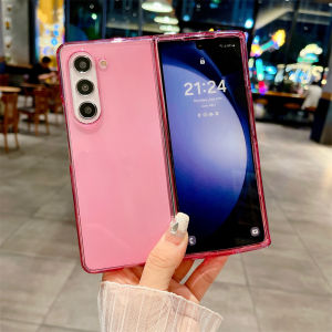 Luxury Transparent Hard Acrylic Case for Samsung Galaxy Z Fold 6 5 4 3 ZFold Clear Ultra Slim Shockproof Cover for Samsung fold6