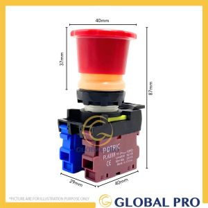 Emergency Stop Button Push Button WITH RESET Switch Button Emergency Knob Handle Press Button Suis Emergency PLA38B-11ZS