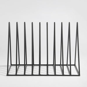 Metal Triangle Vinyl LP Rack Desktop Organizer for Magazine Book & Album Storage