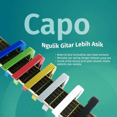 Capo Gitar Impor Berkualitas Rock You CP-591 Gitar Akustik Ukulele