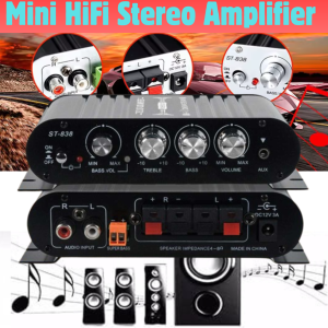 BERGARANSI LVPIN Lepy Audio Amplifier Subwoofer Treble Mini Speaker Super Bass Booster Rumahan Original 12V ST 838