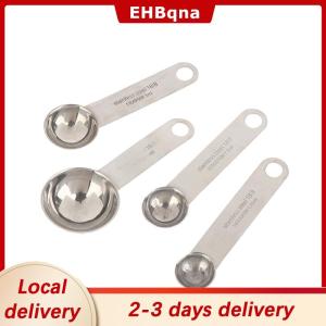 [COD]  HOT SALE Ship within 24 hours 1 4Pcs Stainless Steel Measuring Spoon With Scale Measuring Ruler Egg Beater Spoon Kitchen Coffee Baking Measuring Tool Set