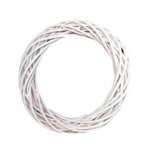 KANNERT Trang trí cửa sổ Xmas Vật trang trí Chỗ trống Treo Cây nho Trang trí giáng sinh Wicker Wreath Vòng hoa trắng Vòng mây