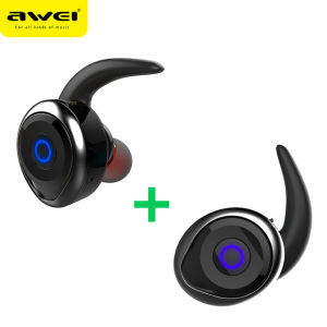 AWEI T1 True Wireless Waterproof Bluetooth 4.2 Stereo In Ear Sport Earphone with Earhook