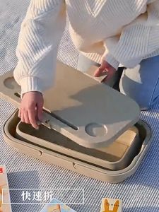 【Local Stock】Camping Equipment Multi-Functional Folding Table Basket Camping Storage Box Bucket Trunk Organizer 野餐篮