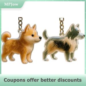 【MPJow】 Cute Transparent Pet Dog Hair Collection Storage Box Keychain Pendant Storage Capsule Pet Hair Souvenirs Gift