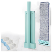 3pcs EXTRA 360 Rotation Flat Mop Floor Cleaning Microfiber Squeeze Mop Floor Clean Automatic Dehydration