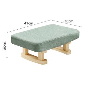 LE6Y Wooden Footstool Home Decor Rectangular Foot Rest Stool Creative Elegant Shoe Changing Stool Living Room Bathroom