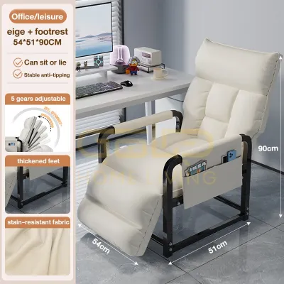 Gold Folding Recliner Sofa Lazy Sofa For Office Home Lunch Break 2-in-1 Sit & Lie Dual Purpose Foldable Sofa