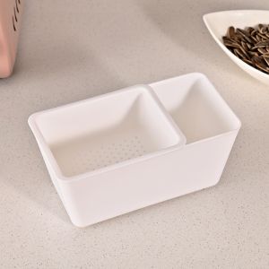 GRATIS ONGKIR - H6419 Mangkok Cemilan 2 in 1 Polos / Tempat Cuci Buah Unik dan Lucu / Wadah Snack Multifungs