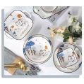 Cat Series Kitchenware Ceramic Tableware Set Dumpling Plate Rice Bowl Soup Bowl Baking Pan - Mangkuk Pinggan. 