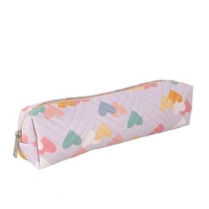 Water Resistant Leather Pen Bag Cartoon Pencil Case Portable Pen Organiser Pouches For Students Office Professional