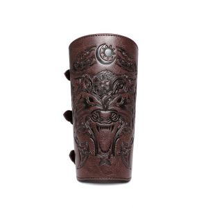 Băng bảo vệ cổ tay dập nổi phong cách Viking Bắc Âu Vòng tay hiệp sĩ cổ điển COS Đạo cụ sân khấu