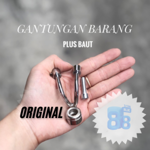 iconblue88 CANTOLAN GANTUNGAN BARANG CHROME CABANG Y MODEL PLAYBOY bahan Full Stailess UNIVERSAL