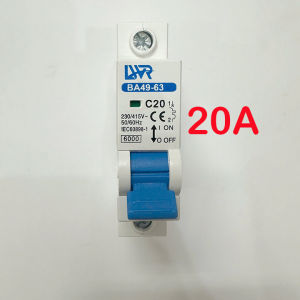 Cầu dao điện AC 1 pha Aptomat 1P BA49-63 10A 16A 20A 32A 40A LWR bảo vệ ngắn mạch quá tải hệ thống điện gia đình