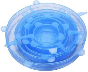 Food Cover Reusable Food Storage Lids Stretchable Silicon Storage Lids Covers Food Wrap Covers Silicone Stretch Lids 6Pcs Durable Silicone Bowl Covers